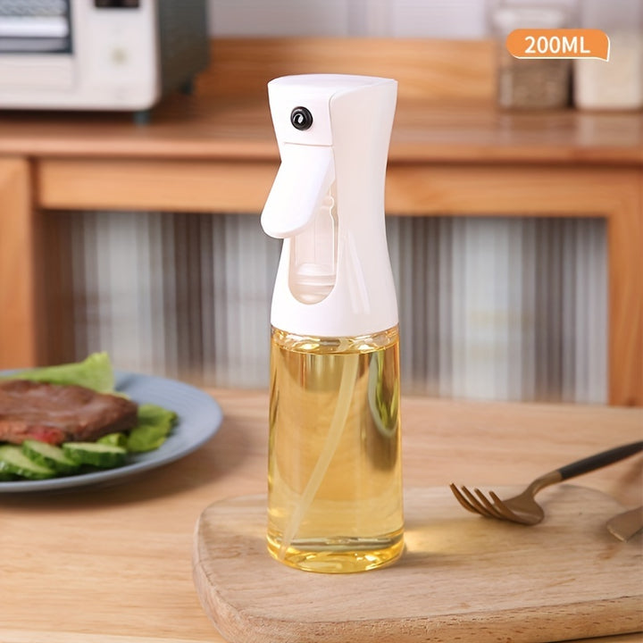 1pc, 6.8oz/10.1oz Oil Sprayer, Plastic Oil Spray Bottle, Barbecue Spray Bottle, Barbecue Picnic Tools, Kitchen Cooking Olive Oil Dispenser, Camping Barbecue Roasting Vinegar Sauce Oil Sprayer, Edible Oil Jar, For Air Fryer, S