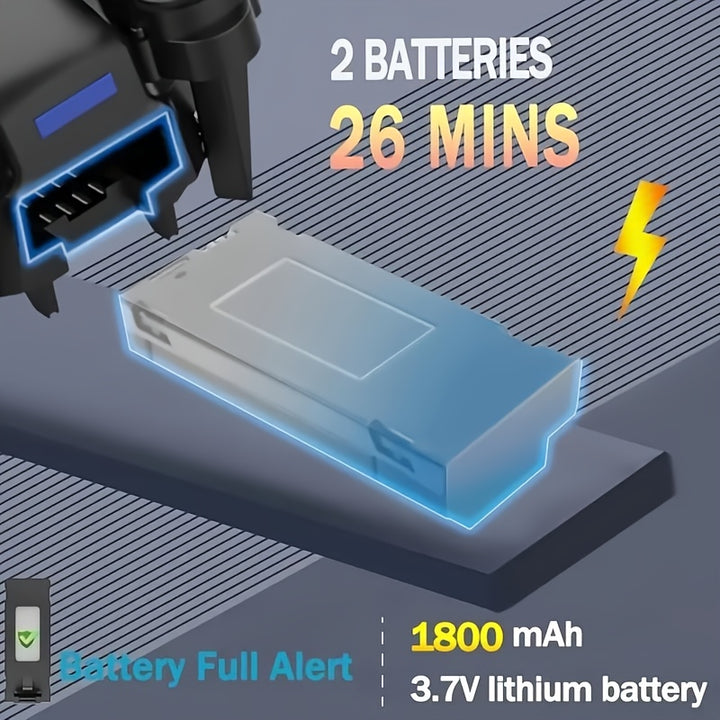 [Dual Cameras Foldable Drone] 2 Batteries Foldable RC Drones With Dual Cameras, Brushless Motors, Optical Flow Positioning, Smart Follow, Indoor And Outdoor Discount Drones, Beginner Gift, Easter Gifts, 1 Battery