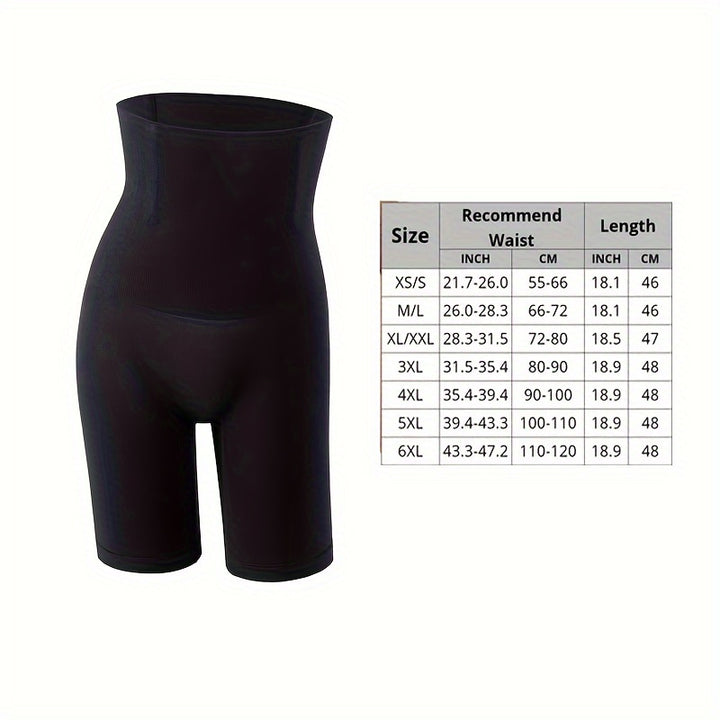 High-Waist Tummy Control Shapewear Bodysuit - Yoga Body Shaper for Women Mid Thigh Panty Shorts - Smooths Silhouette, Boosts Confidence, and Provides Comfortable Support