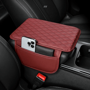 [Car Armrest Box] 1pc Car Armrest Box Heightening Pad With Side Storage Bag - Car Armrest Box Cushion - Universal For Four Seasons Car Interior Decoration Accessories
