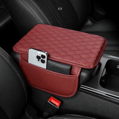 1 Pc Car Armrest Box Heightening Pad With Side Storage Bag - Car Armrest Box Cushion - Universal For Four Seasons Car Interior Decoration Accessories