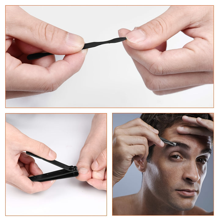 Nail Clippers And Men Grooming Kit, Men Accessories Set 7 In 1, Travel Manicure Set, Nail Care Kit