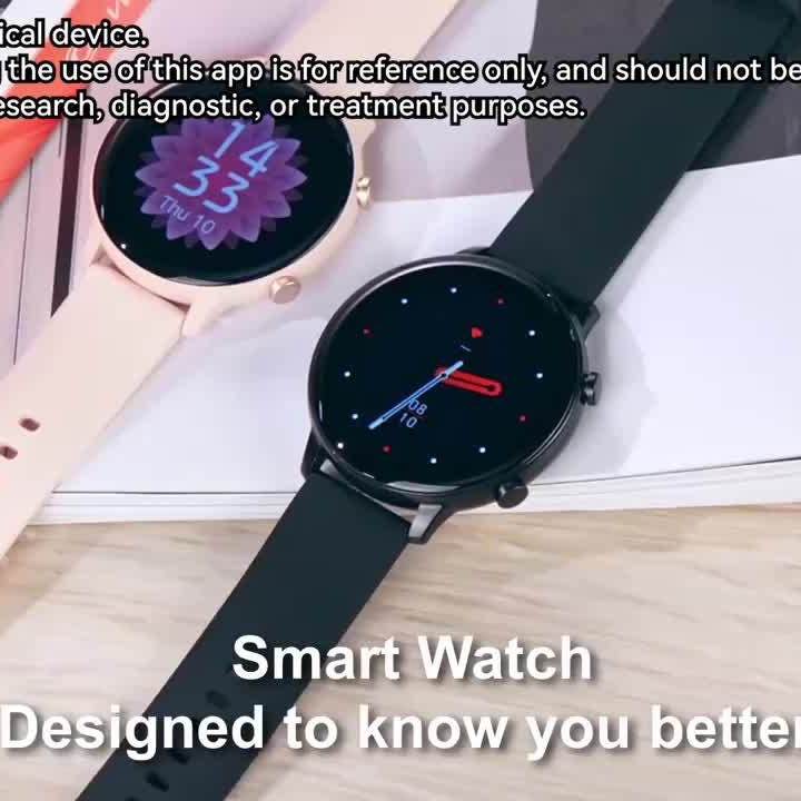 Smart Watch Fitness Tracker - Orologio Touch Screen Circolare Per Smartphone Android iOS - Promemoria Sedentari, Controllo Musica, Schermo Luce Alzato