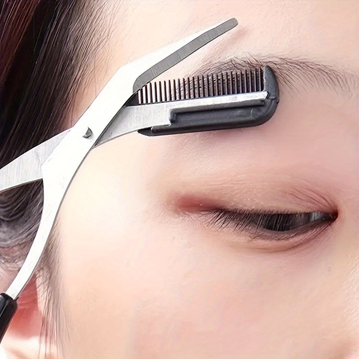 Eyebrow Trimmer Scissor With Comb Facial Hair Removal Makeup Tool Grooming Shaping Shaver Cosmetic Accessory