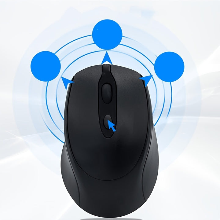 Wireless Mouse, Office Mouse, Rechargeable Mouse, Dual-Mode (2.4G+BT) Mouse, Portable Silent Mouse, Suitable for Laptops/ Desktops/ Tablets