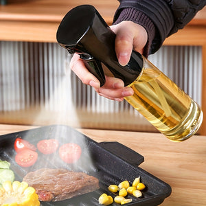 1pc, 6.8oz/10.1oz Oil Sprayer, Plastic Oil Spray Bottle, Barbecue Spray Bottle, Barbecue Picnic Tools, Kitchen Cooking Olive Oil Dispenser, Camping Barbecue Roasting Vinegar Sauce Oil Sprayer, Edible Oil Jar, For Air Fryer, S