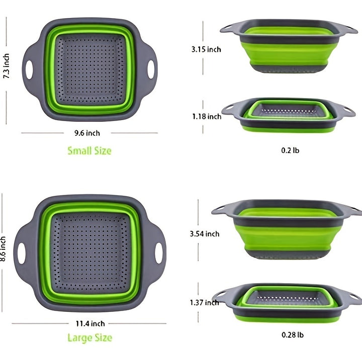 Collapsible Sink Funnel Filter, Retractable Handle - Easy to Clean, Space-Saving for Vegetables and Fruits
