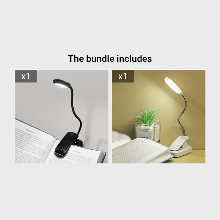 1pc Clip On Book Light, Battery Powered Flexible Hose Table Lamp, Desktop Small Reading Lamp, Portable Small Night Light For Room Decor