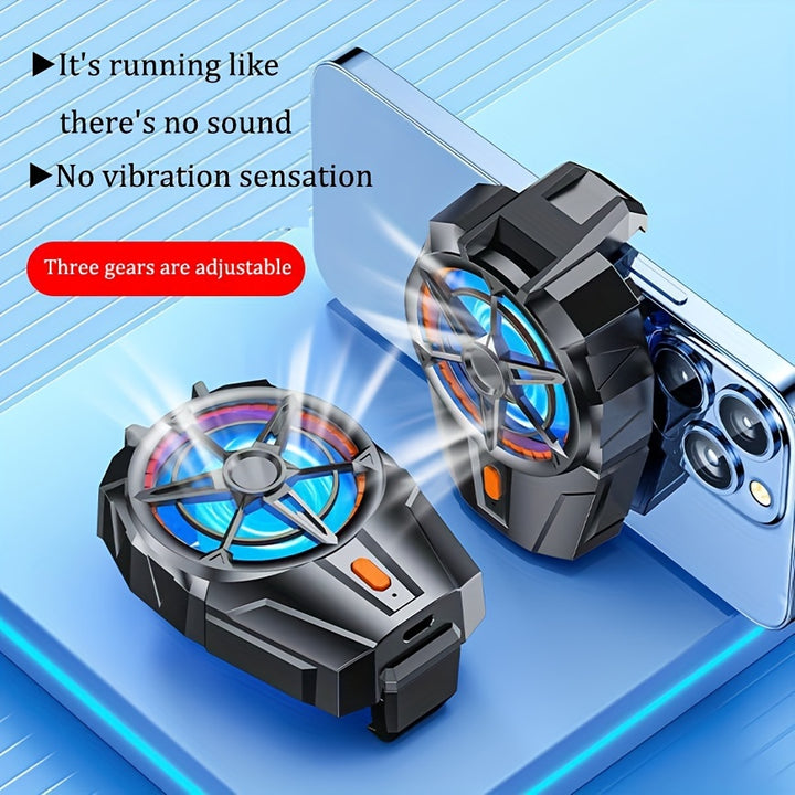 USB Powered Mobile Phone Cooling Fan, Portable Gaming Radiator Accessory with Strong Cooling Power for Live Streaming and Gaming, PP Material, No Battery or Electronic Components Included