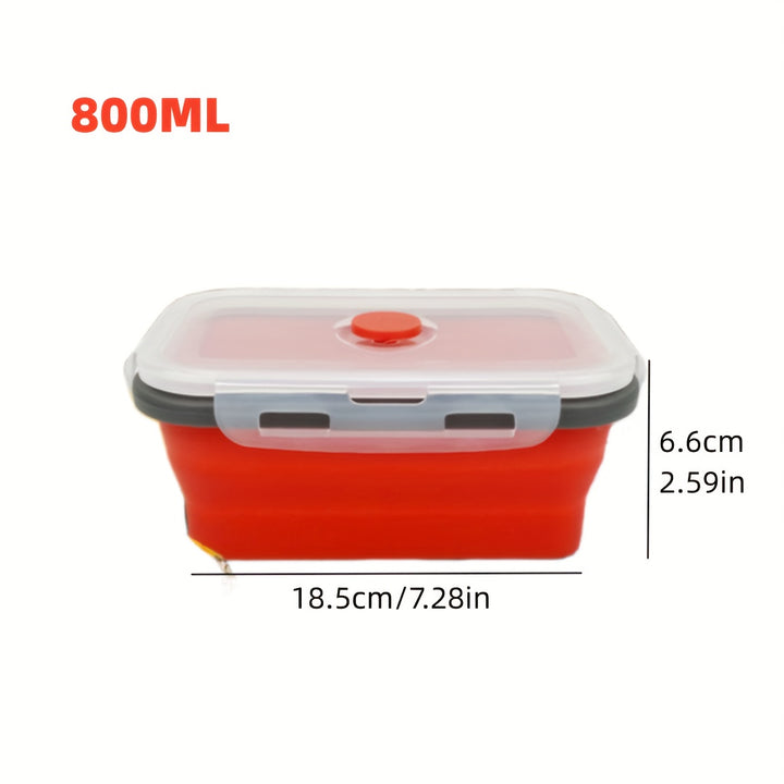 Microwaveable BPA Free Collapsible Silicone Food Storage Container - Stackable Space Saving | Freezer, Dishwasher Safe | Collapsible Leftover or Meal Prep Lunch Box Containers
