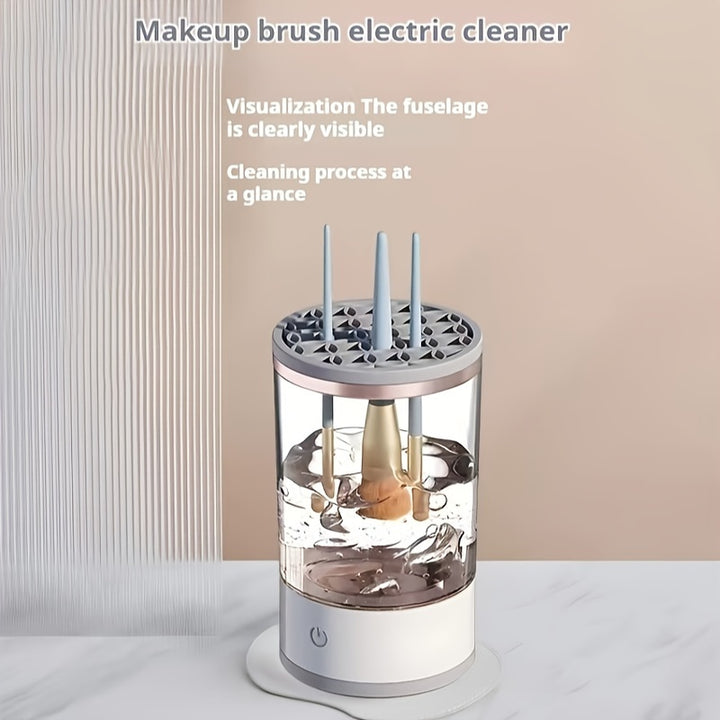 [Battery-Free] USB-Powered Makeup Brush Cleaner | Essential Beauty Tool Accessory | Odorless, Battery-Free | for Return School