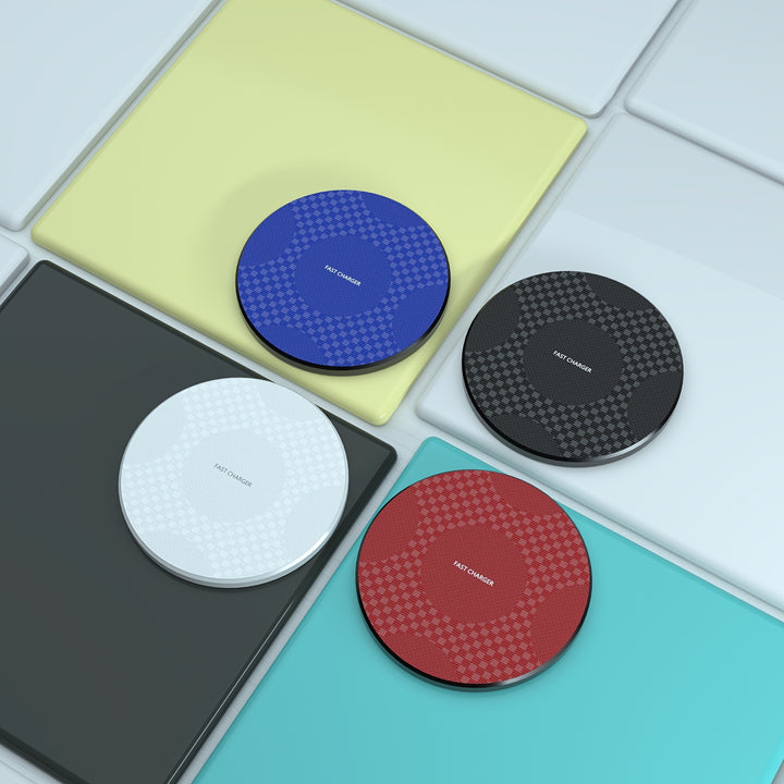 10W Fast Wireless Charger, Compatible with iPhone 16/15/14/13/12/11/8 Series, Galaxy S23/S22/S21/S20/S10/S9/S8/S7/S6 Series, Note 10/9/8/5 Series, Slim Design for Bedside & Office Desk, Free Cable Included