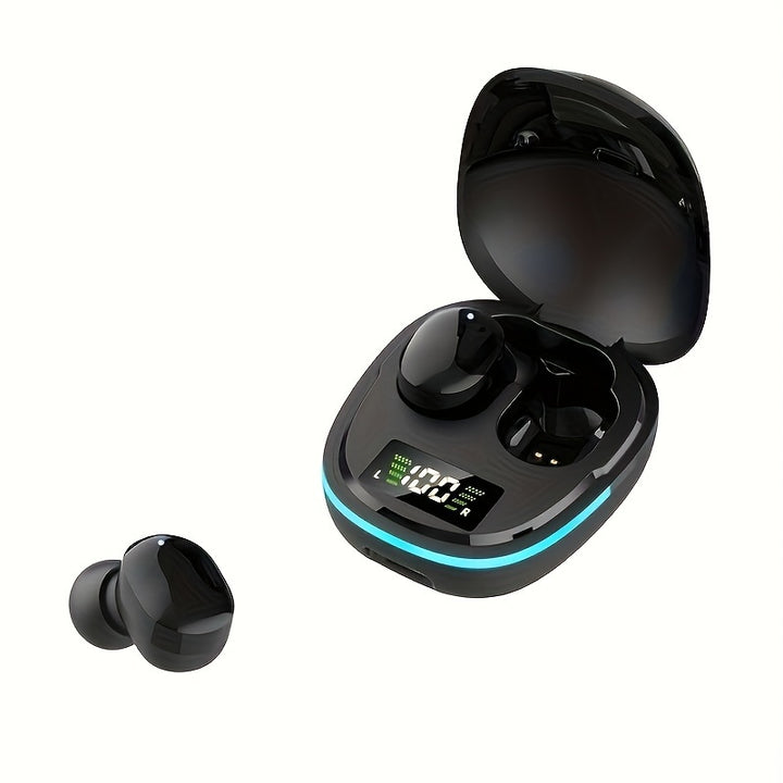 2024 Model Wireless Earbuds with LED Display, Touch Control, In-Ear TWS Design for Gaming & Sports, Compatible with iOS/Android - Sleek Metallic Charging Case Included, Earbuds Wireless
