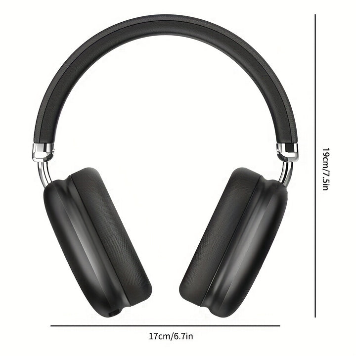 Wireless 40-Hour Rich Bass Gaming Headset - Over-Ear Design with Active Noise Cancellation, Crystal-Clear Calls & Type-C Charging - Compatible with Smartphones, Tablets, Gaming Consoles, Office Headset | Sleek Design | Soft E