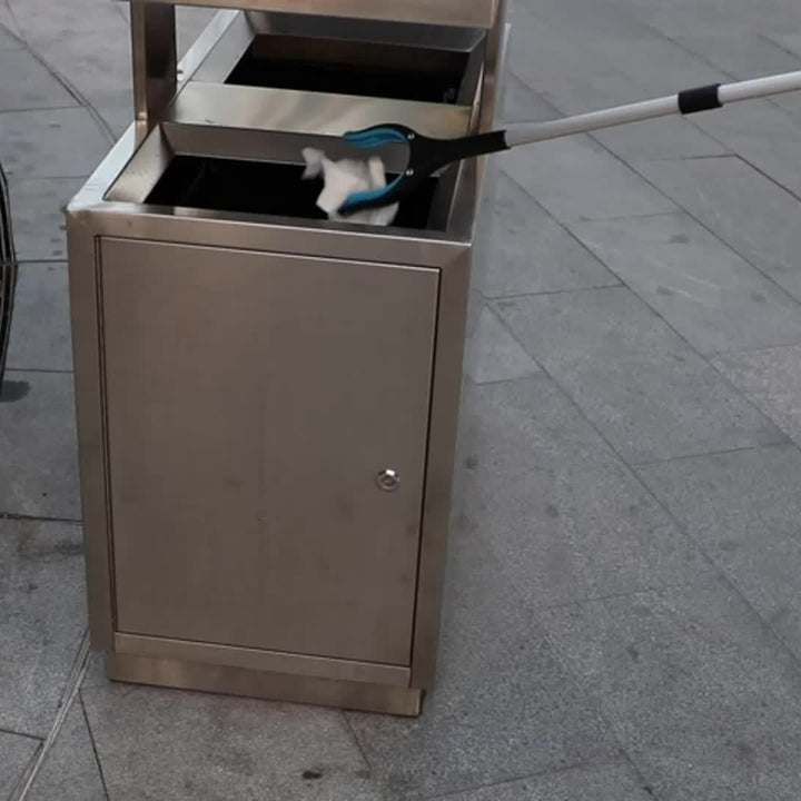 32" Folding Grabber Tool - Strong Magnetic Tip Lightweight Garbage Picker with 4" Wide Claw Mouth - Suitable for Elderly Use