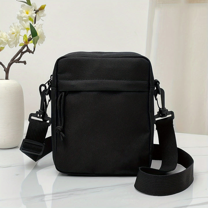 1pc Fashion Simple Nylon Men's Shoulder Bag, Casual Sling Bag