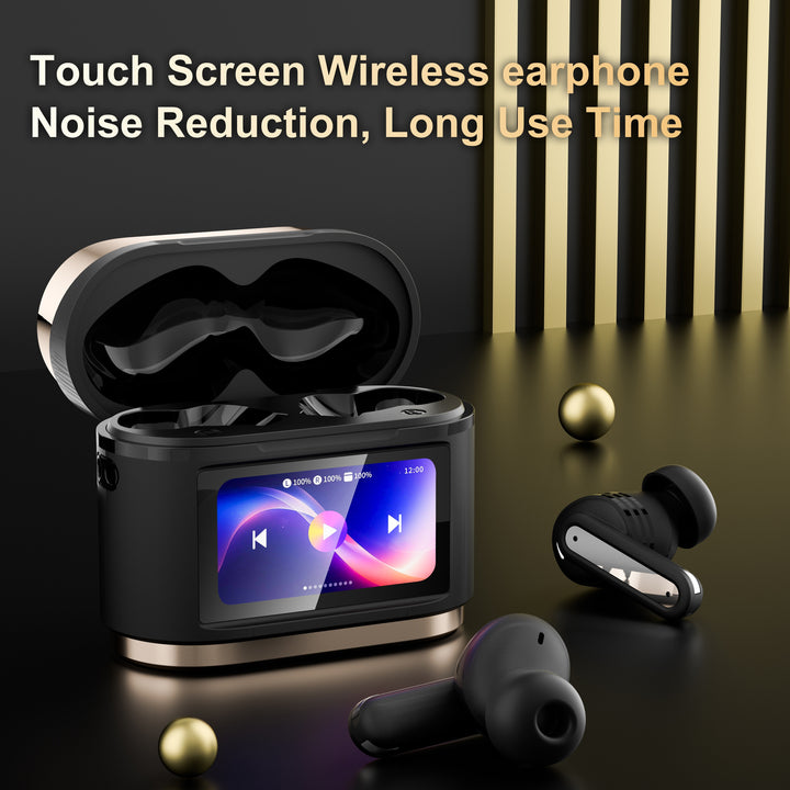 LIFEBEE 2024 Newly Upgraded Smart Touch Screen Headphones, Wireless Earbuds With Advanced ANC & ENC, Immersive Sound, Ergonomic Design, Long-Lasting Battery Sports Headphones, Built-in High-Quality Microphone.