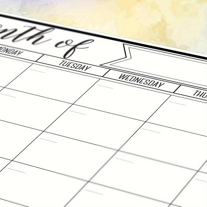 1pc Magnetic Fridge Calendar - Strong Magnetic Backing, Smooth Dry Erase Surface, Practical Calendar, Durable Whiteboard - Perfect for Kitchen Organization, Meal Planning, Family Planners, Reminders, and Notes on Refrigerator