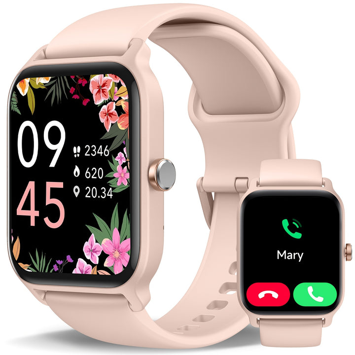 Reloj inteligente para mujeres de 1.8 pulgadas con pantalla táctil HD - Alexa incorporada, 100 modos deportivos, notificaciones de SMS, hacer/recibir llamadas, regalo para familiares/amigos 1 PC