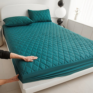 Protège-matelas ultra-doux et imperméable avec poches profondes - Couleur unie, design géométrique pour un confort de sommeil amélioré dans la chambre à coucher et la chambre d'amis, pour l'hiver