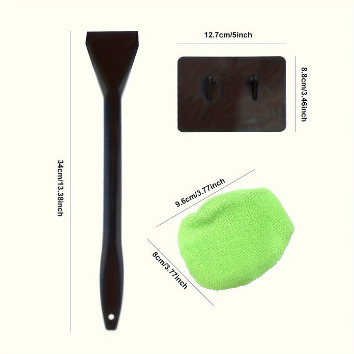 [1pc Escova de Limpeza de Para-brisa Fácil] 1pc, Kit de Escova de Limpeza de Para-brisa de Carro com Cabo Longo - Ferramenta de Limpeza Fácil para Limpar e Proteger Seu Para-brisa - Escova de Janela de Carro / Apenas 1 Capa de Cabeça de Escova