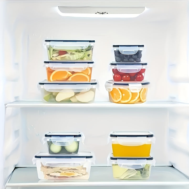 24-Pack BPA-Free Airtight Food Storage Container Set - Easy Snap Lock Lids, 12 Boxes And 12 Lids - For Picnics, Camping, Office, And School, Keep Your Food Fresh And Organized, Christmas Gift, Local Warehouse Delivery