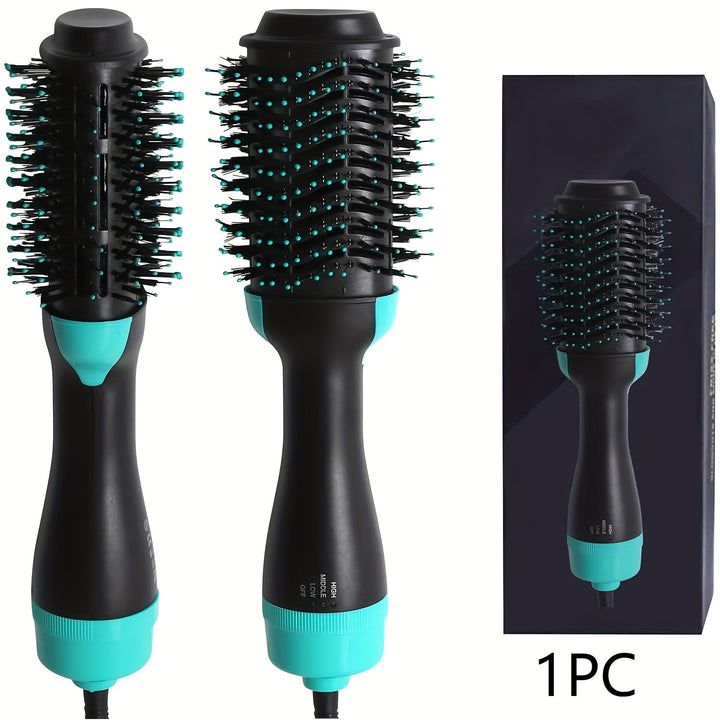 Brosse soufflante 4-en-1 avec température réglable - Réduit les frisottis et l'électricité statique pour tous les styles de cheveux avec des ions négatifs, poignée ergonomique - Brosse soufflante