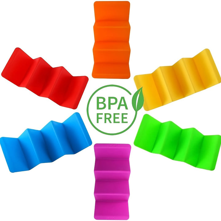 1pc/6pcs Colorful Taco Holder Stands - Premium Large Taco Tray Plates Holds Up To 3 Or 2 Tacos Each, PP Health Material Very Hard And Sturdy, Dishwasher & Microwave Safe