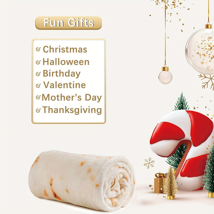 285 GSM Soft Flannel Tortilla Baby Blanket - The Perfect Funny Gift for Baby Showers! Halloween, Christmas Gift