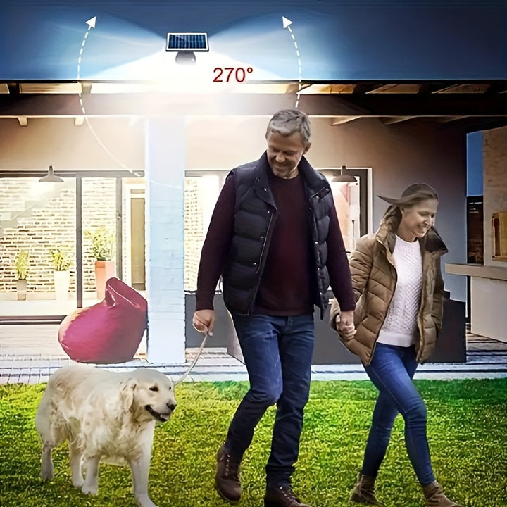 Solar Outdoor Lights: 74LED Outdoor Solar Lamp, Wall-mounted with Motion Sensor, Perfect for Garden, Courtyard, Garage, Porch.