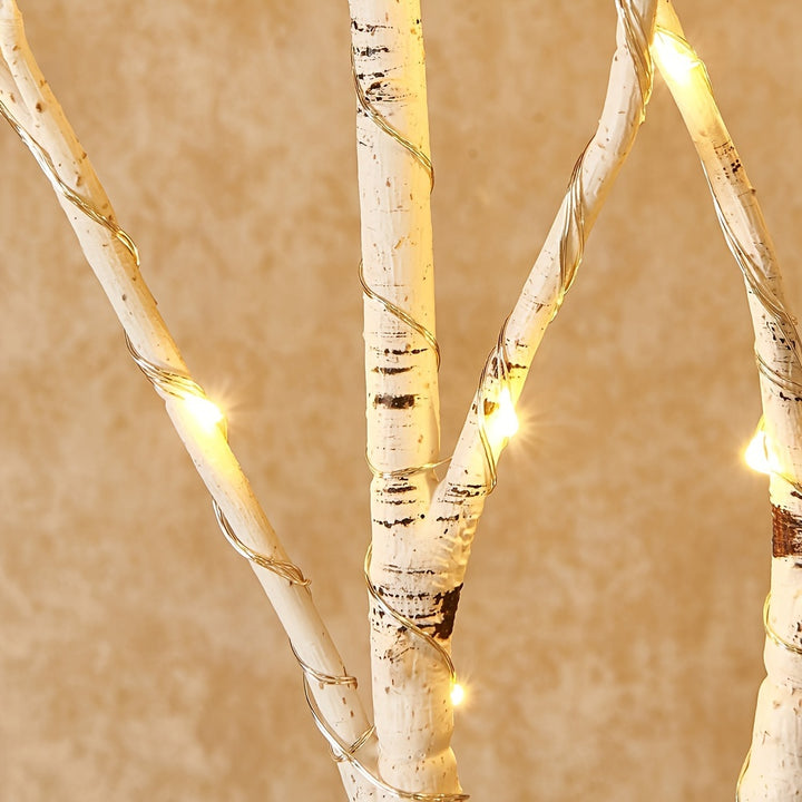 50-LED Battery Operated Elegant Illuminated Birch Branch Light - Realistic Faux Tree for Christmas, Weddings & Home Decor - Available in 31.5" and 26.7" Sizes (Batteries Not Included)