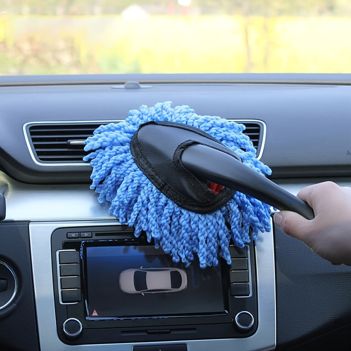 Soft Nanofiber Car Dust Removal Brush - Mini Bristle Brush for Car Interior Cleaning - Small Duster Wipe