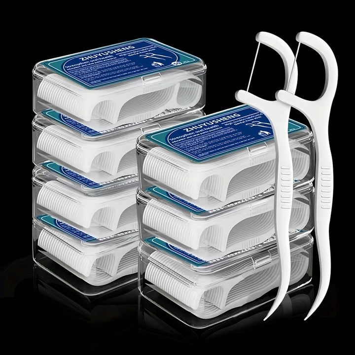 50/200 Count Dental Floss Picks, Sealed Storage Box.Extra Thin Glide, Advanced Clean Floss Picks, Suitable For Oral Care, No Break & No Shred Floss, Portable Disposable Dental Floss Stick, Essential For Daily Travel And Home