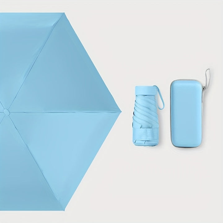 [6-Rib Compact Mini Umbrella Stylish] Mei Qi Lin Compact 6-Rib Mini Umbrella - High-Quality, Foldable Sun Protection with Stylish Design