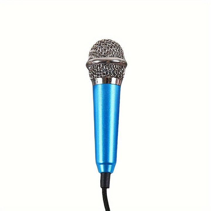 Capacitive Mini Microphone, 3.5mm Jack, Portable Singing Mic for Voice Recording, Interview, Karaoke, Gaming, Video Conferencing, Streaming, Compatible with Phone, Computer, Laptop, Notebook, Tablet - No Battery, No Wireless