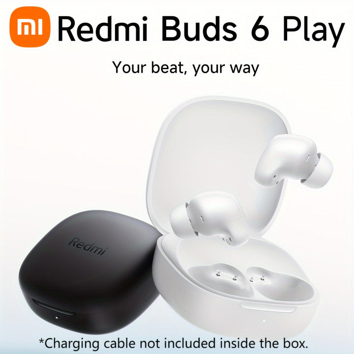 Xiaomi Redmi Buds 6 Play, 10mm Dynamic Driver, Al Noise Reduction for Calls, Five EQ Settings via APP, Up to 36 Hours Battery life