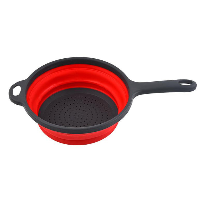 Collapsible Sink Funnel Filter, Retractable Handle - Easy to Clean, Space-Saving for Vegetables and Fruits