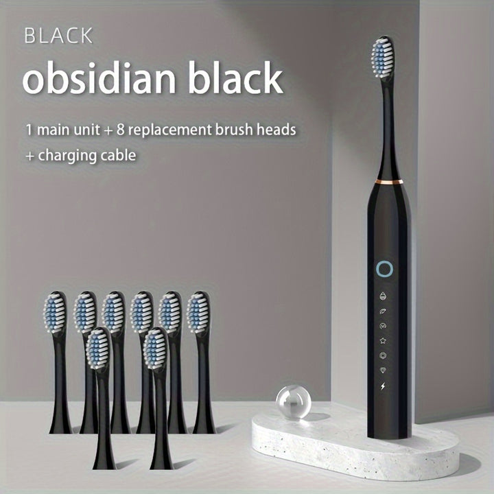 42000vpm Sonic Elektrische Zahnbürste - Intelligente Elektrische Zahnbürste mit 6 Modi & Smart Timer, Wiederaufladbar über USB, 4/8 Ersatzköpfe, Erhältlich in 3 Farben, Großartiges Geschenk für Erwachsene