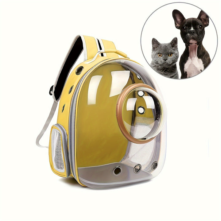 1pc Cat And Dog Outing Carrying Backpack Pet Backpack, Outdoor Portable Backpack Transparent Space Capsule Breathable Large Capacity Portable Cat Bag, Pet Supplies Christmas, Halloween, Thanksgiving Gift