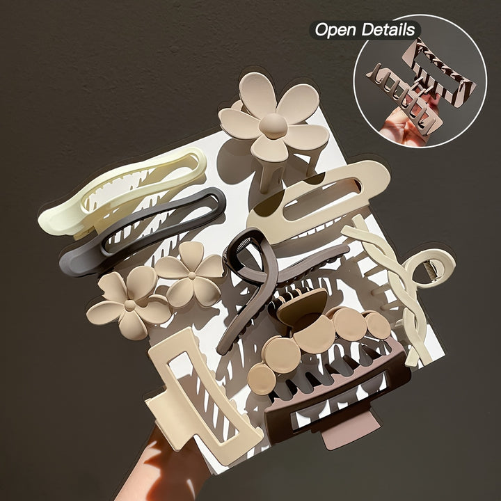 10/11pcs Versatile Bun Hair Claw - Women's Back-of-the-Head Outing Headwear