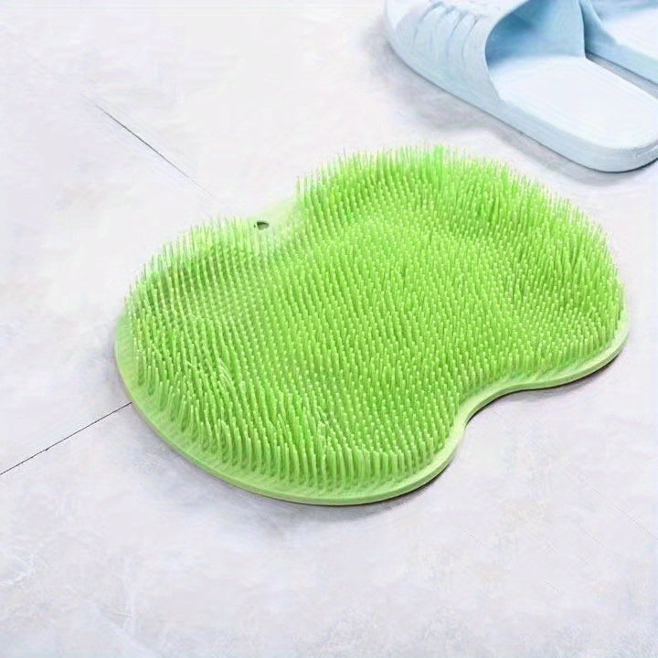 Back Wash Brush With Suckers Bathroom Body Massage Pad Back Massage Mat Scrubber Back Bath Brush Anti-Slip Clean Dead Skin