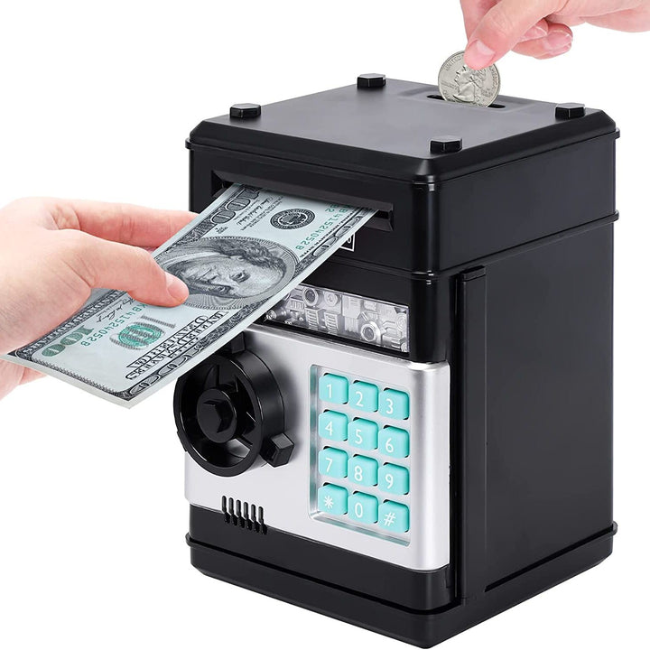 ATM Deposit Box Coin Deposit Box With Password, Kid-safe Money Jar With Automatic Grab Money Slot, Christmas, Thanksgiving Birthday Gift Toy Deposit Box For Girls And Boys Over 3 Years Old