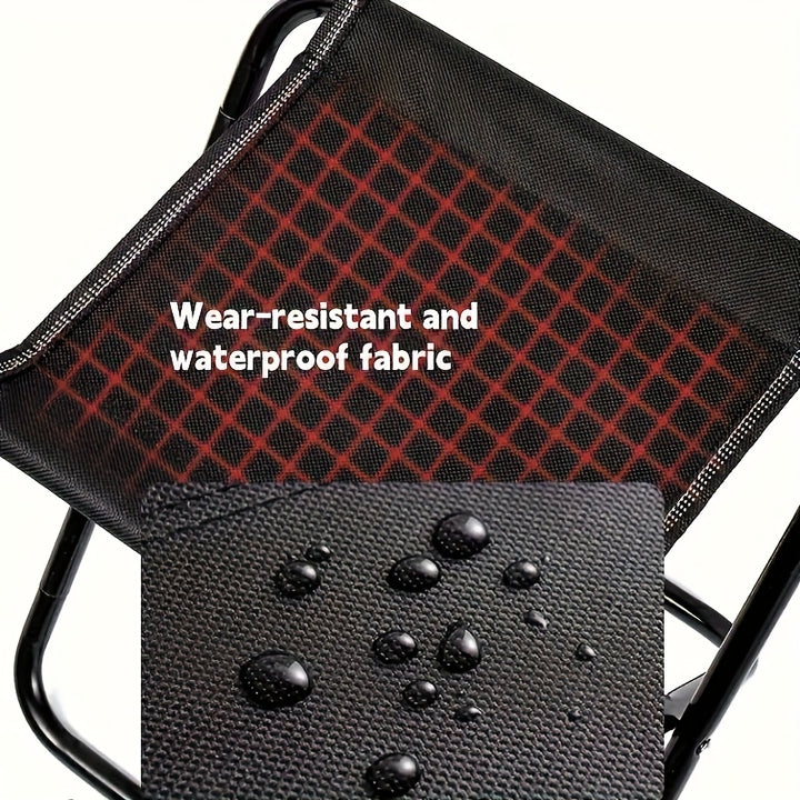 1pc Ultra Compact Folding Stool - Lightweight & Durable Aluminum Alloy Frame, Quick-Fold Design for Travel, Camping, Fishing, Beach, and Outdoor Adventures - Portable & Easy to Carry, Beach Stool | Modern Outdoor Stool | Dura