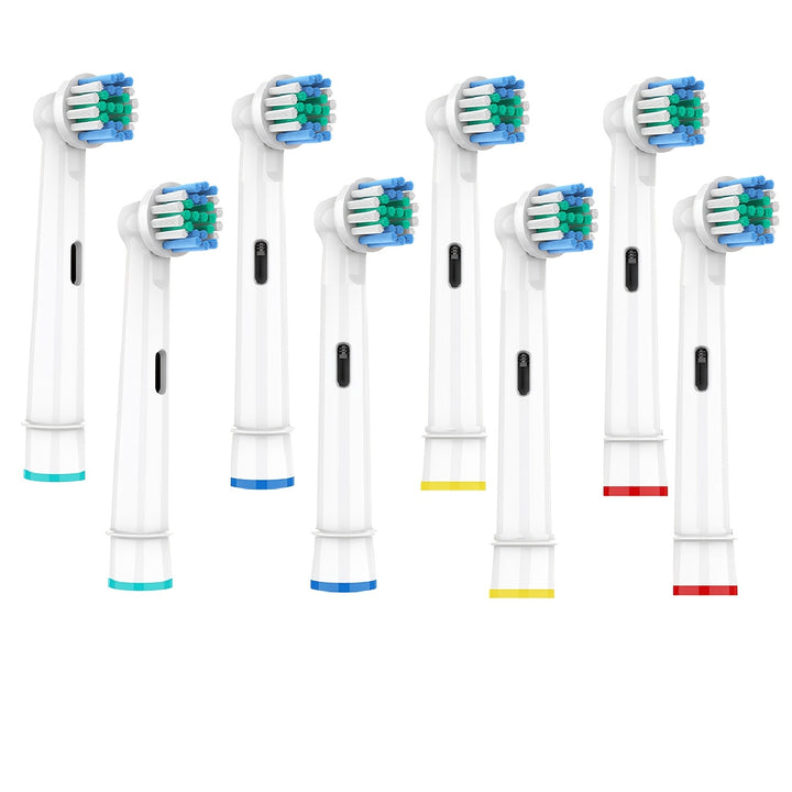 Replacement Heads for Electric Toothbrushes, Available in Packs of 4, 8, Or 16, Compatible with Oral B Models.