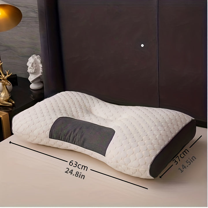 1 pieza Almohada de punto SP Protección del cuello, Almohada de masaje para dormir, Almohada doméstica de absorción de humedad transpirable, Almohada decorativa para la sala de estar y el dormitorio