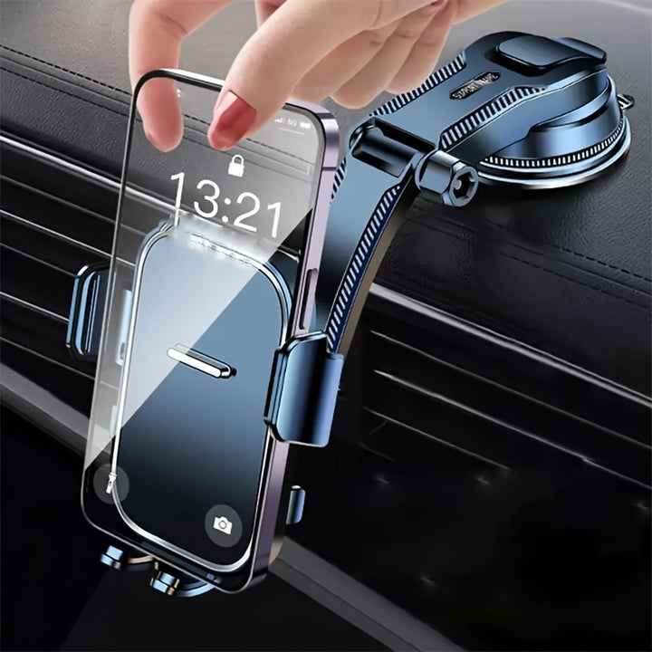 1PC Stylish Model Car Phone Stand Upgrade Adjustable Horizontal And Vertical Phone Stand Universal Suction Cup Stabilizes In-car Navigation Mount For Car Dashboard, Compatible With All Phones