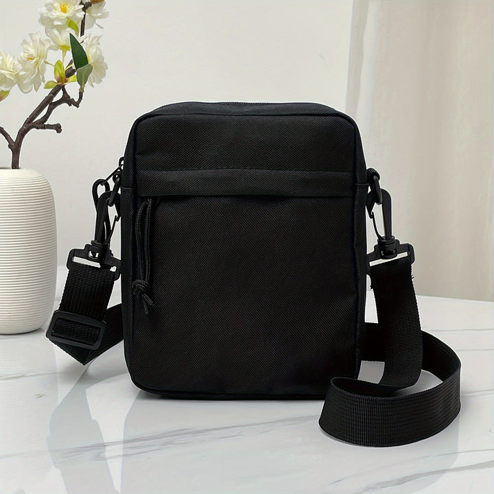 1pc Fashion Simple Nylon Men's Shoulder Bag, Casual Sling Bag