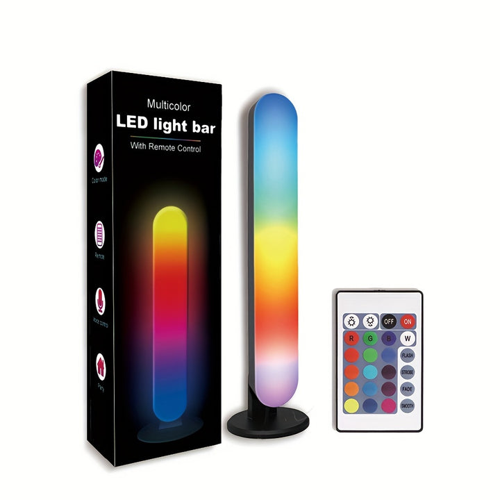 Smart RGB LED Strip Lights with 24-Key IR Remote Control - USB Powered, Non-Rechargeable Button Battery, Ideal for Gaming, TV Ambient Backlighting, and Party Decorations, Desk Lamp, Room, Music Sync