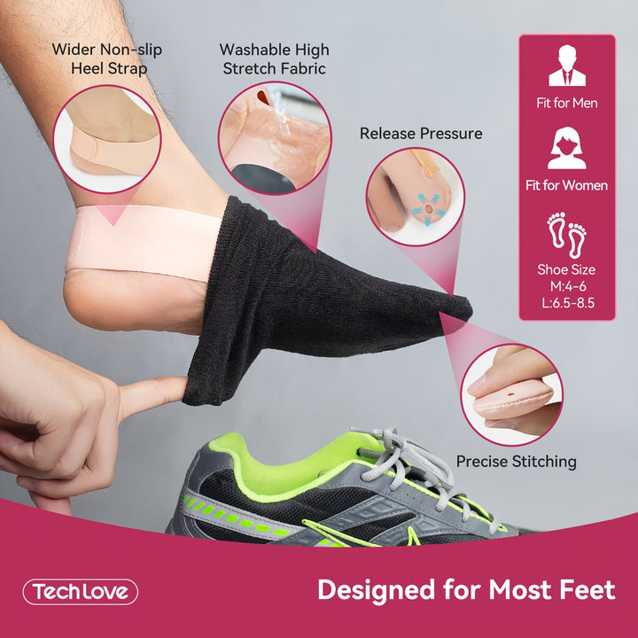 Tissu respirant, pied efficace pour une utilisation de jour et de nuit, idéal pour la course, facile à porter, durable et soulagement de la fatigue, parfait pour l'hallux valgus et le soutien orthopédique.