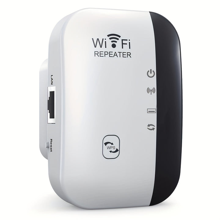 Ripetitore WiFi ad Alta Velocità - Aumenta la Copertura della Rete Wireless fino a 300Mbps, Ripetitore a Lunga Distanza con Antenne Integrate, Facile Installazione, Spina US per Uso Domestico e Ufficio